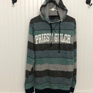 BURNSIDE Mens M Tall Priest Gulch CO. SWEATSHIRT Hoodie KANGAROO POCKET nwot